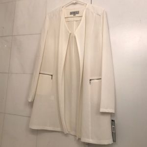 New Tahari ASL Ivory Long Jacket